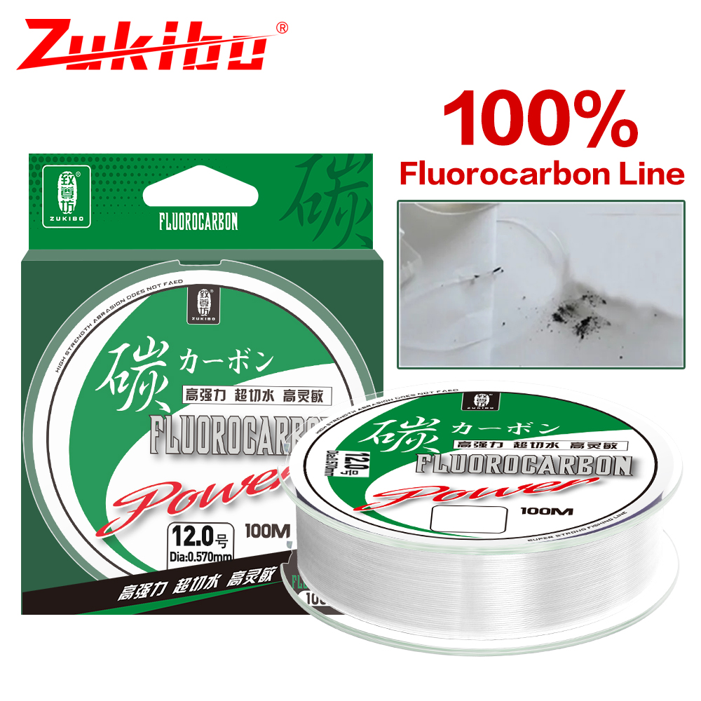ZUKIBO 50m 100m 100% Fluorocar - Fluorocarbon Line บทวิจารณ์และราคา
