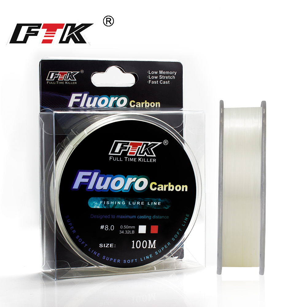 FTK 100m 4.13-34.32LB Fluoroca - Fluorocarbon Line บทวิจารณ์และราคา