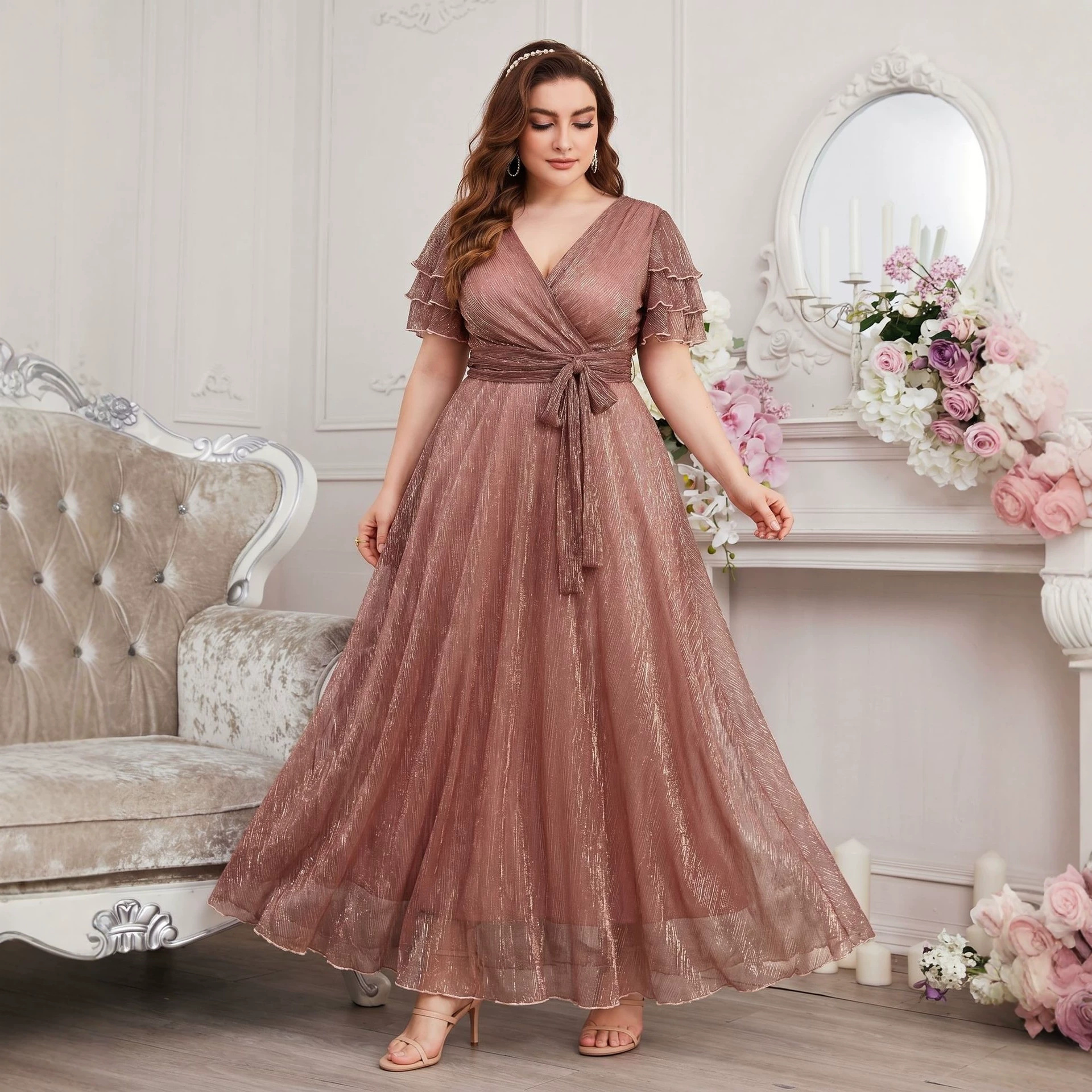 Luxury Curvy Blush Gold Glitte - Fly Line บทวิจารณ์และราคา