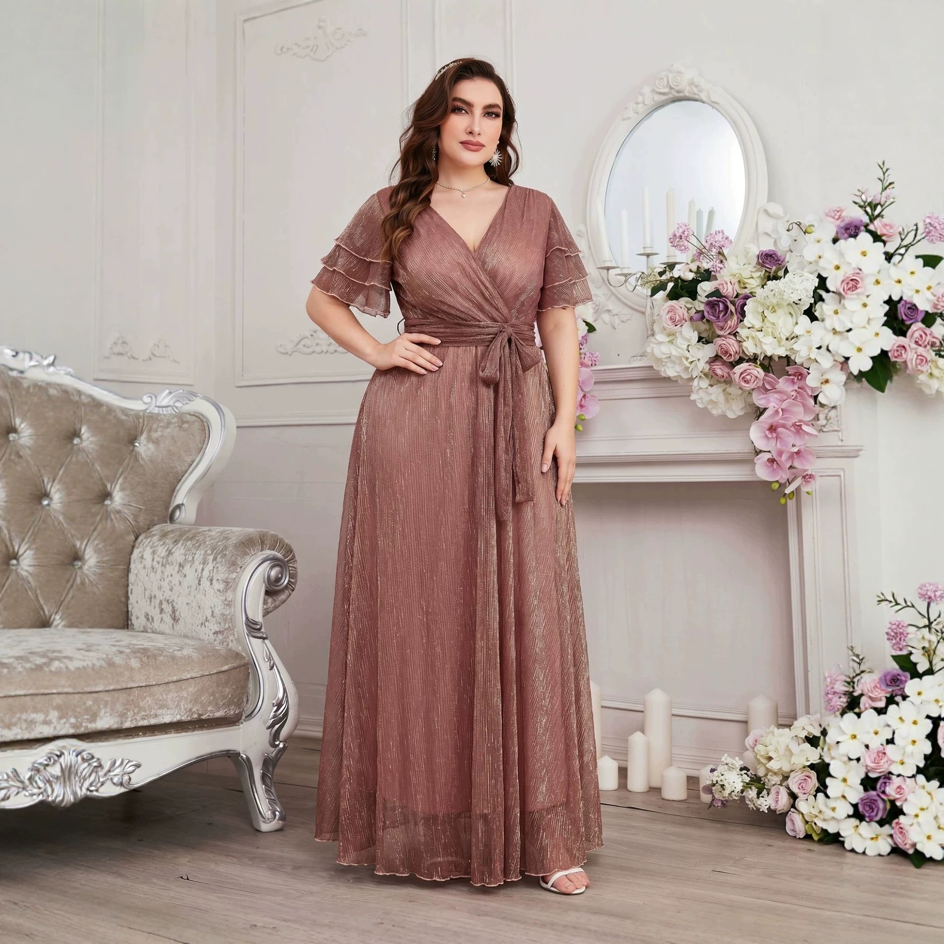 Luxury Curvy Blush Gold Glitte - Fly Line บทวิจารณ์และราคา