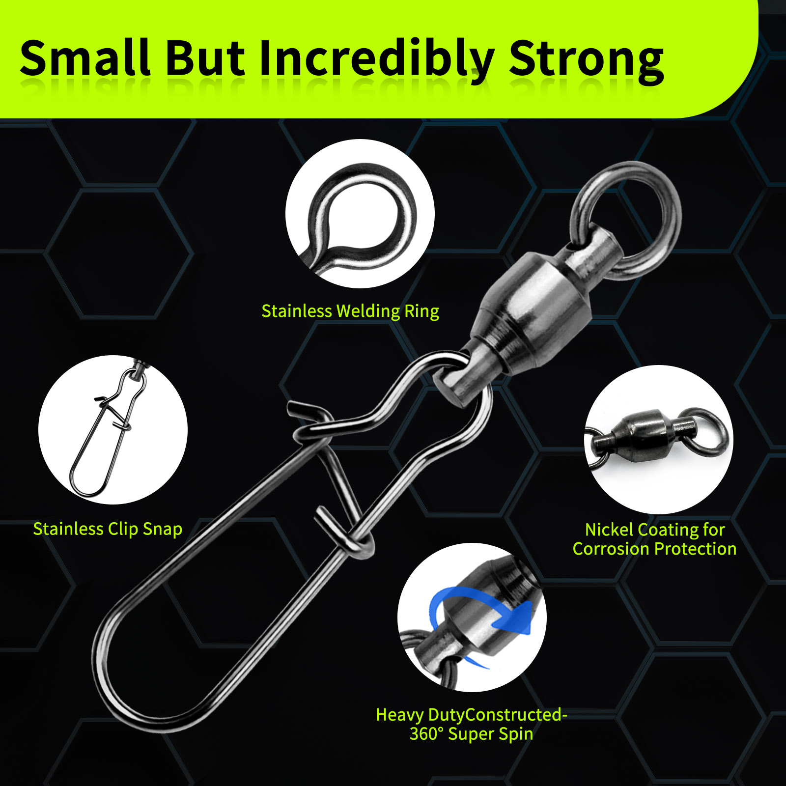 9KM 10PCS Ball Bearing Swivel  - Freshwater Line บทวิจารณ์และราคา