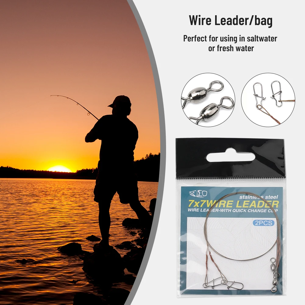 2pcs/Pack Fishing Line Steel W - Leader Line บทวิจารณ์และราคา