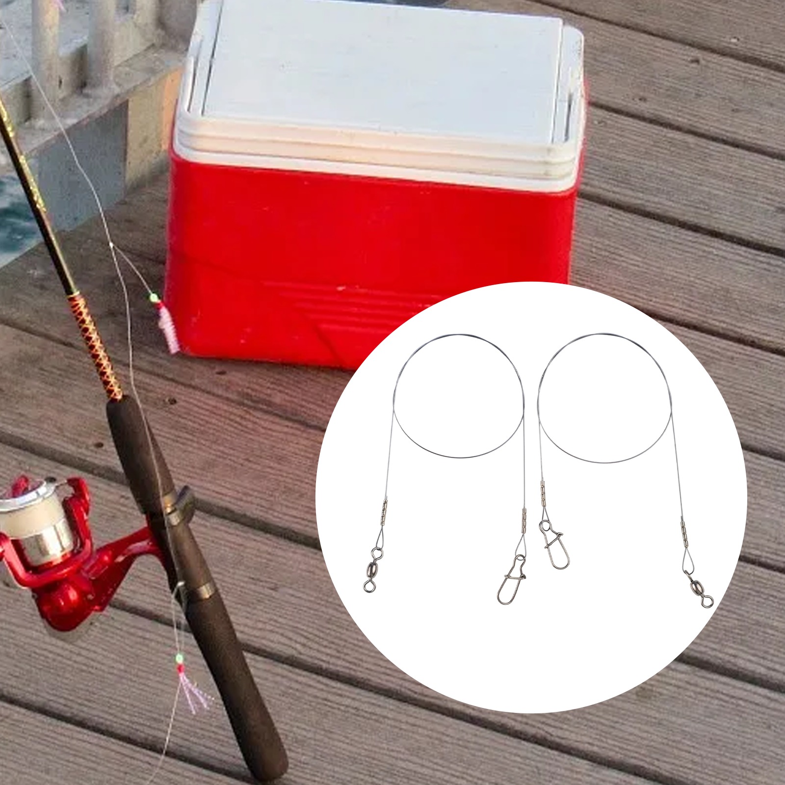 2pc Fishing Titanium Wire Lead - Leader Line บทวิจารณ์และราคา