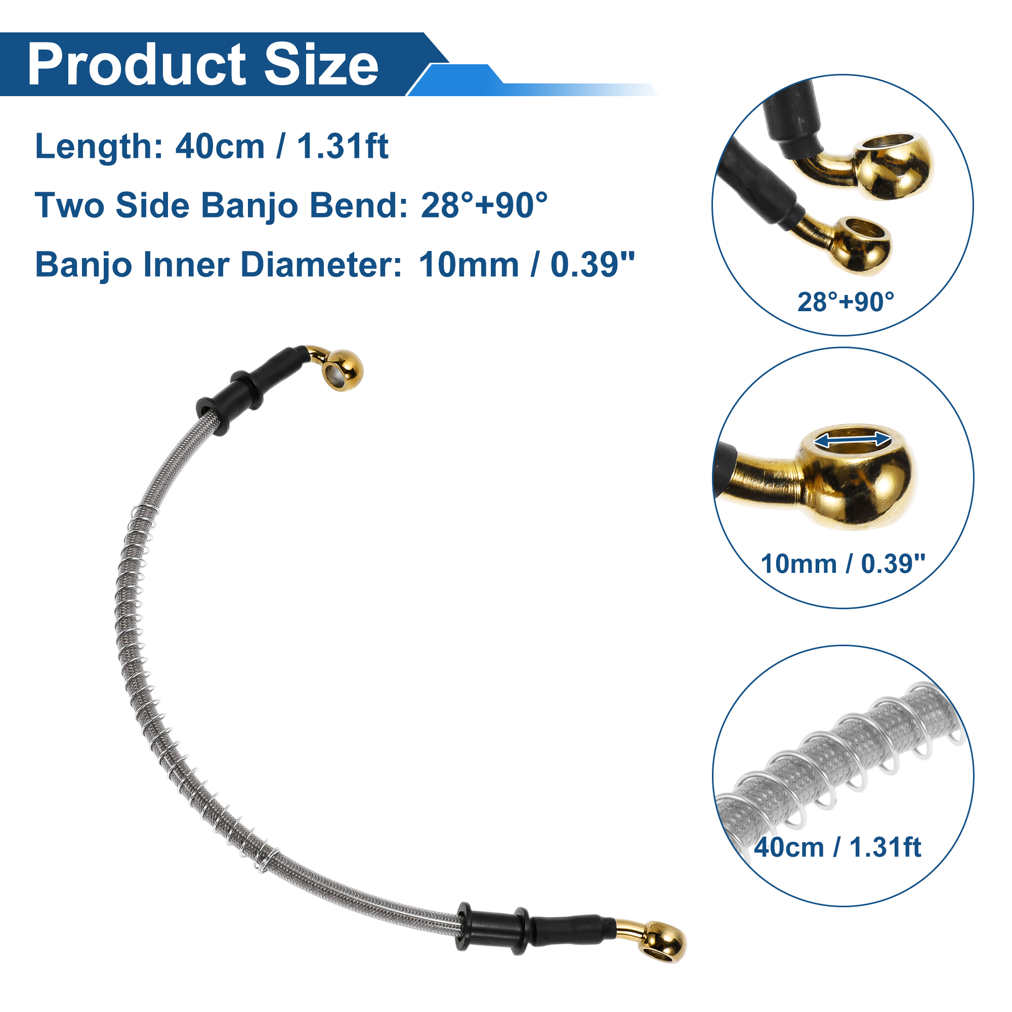 Motoforti 40cm Motorcycle Brak - Braided Line บทวิจารณ์และราคา