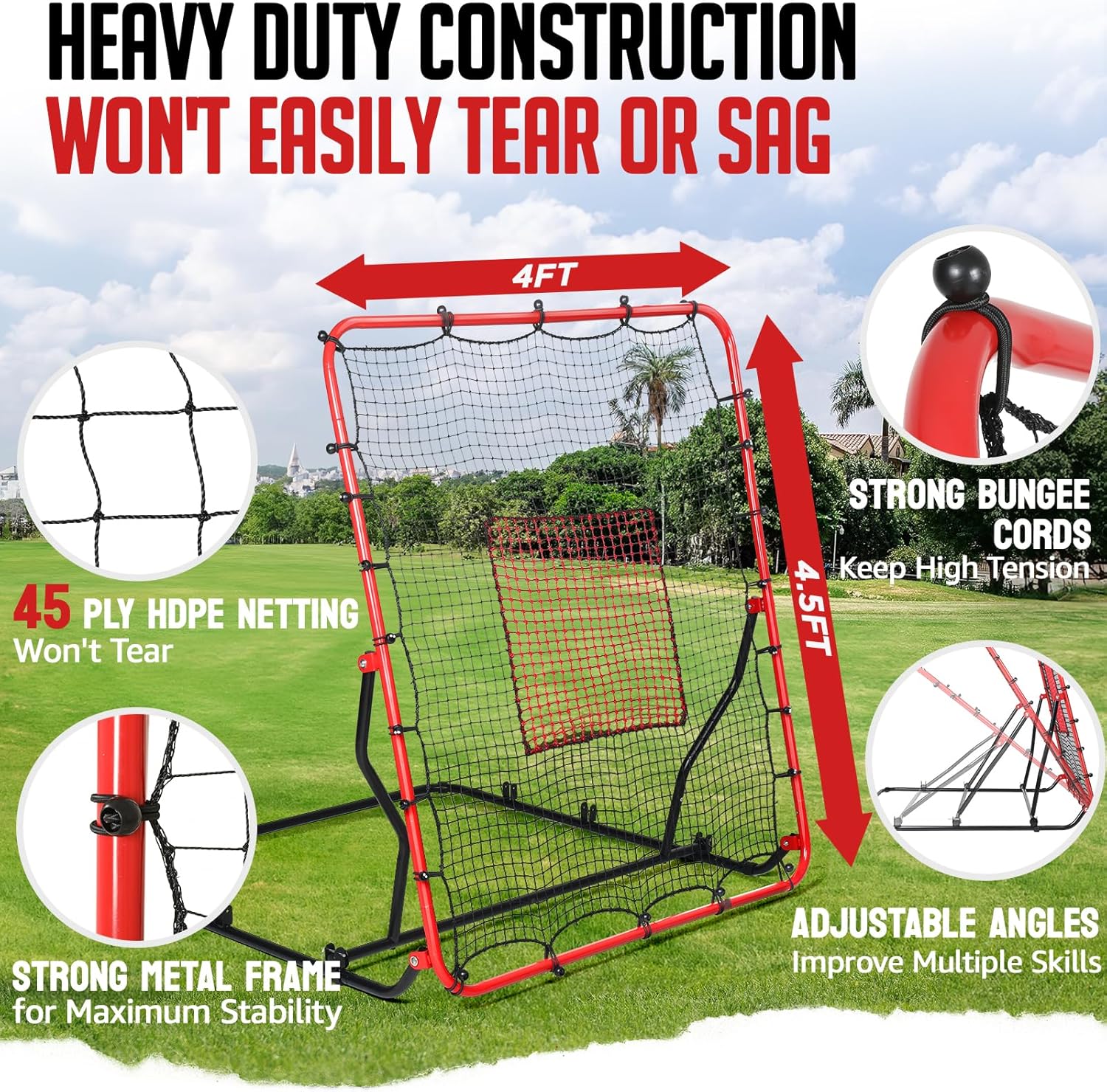 Baseball Rebounder Net, 3/5 Ad - Fly Line บทวิจารณ์และราคา