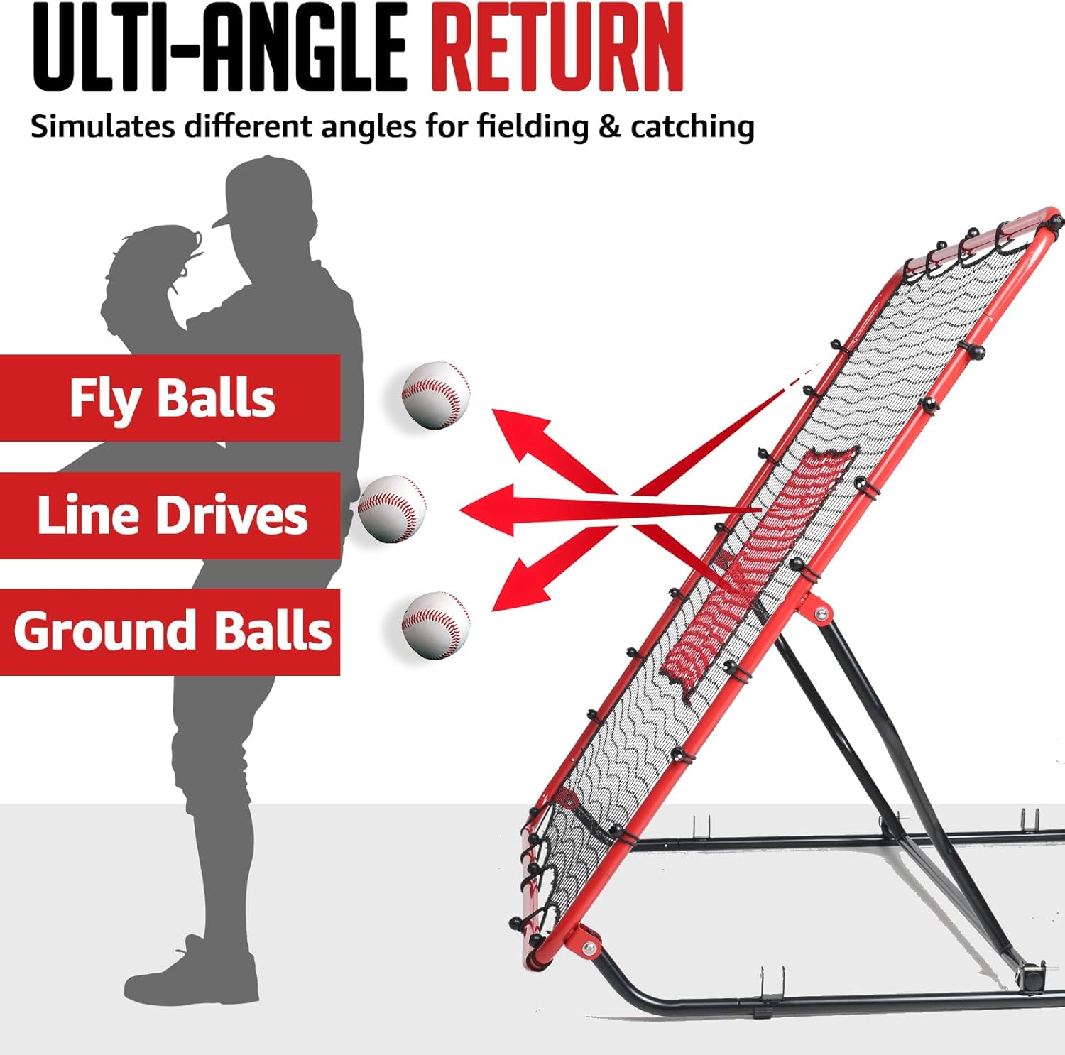 Baseball Rebounder Net, 3/5 Ad - Fly Line บทวิจารณ์และราคา